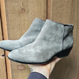 Sam Edelman Gray Suede Ankle Booties